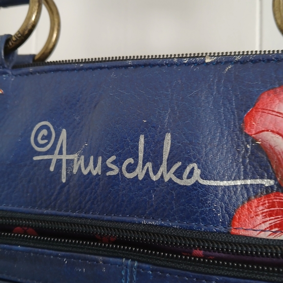 ANUSCHKA BOHEMIAN ARTSY BUTTERFLY SIGNATURE SHOULDER HANDBAG - Picture 9 of 17